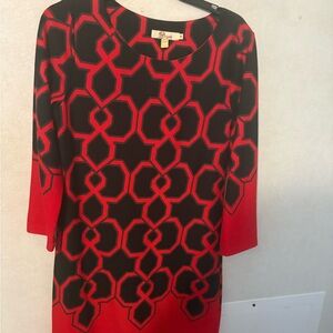 Aryeh Red and Black Patterned Dress